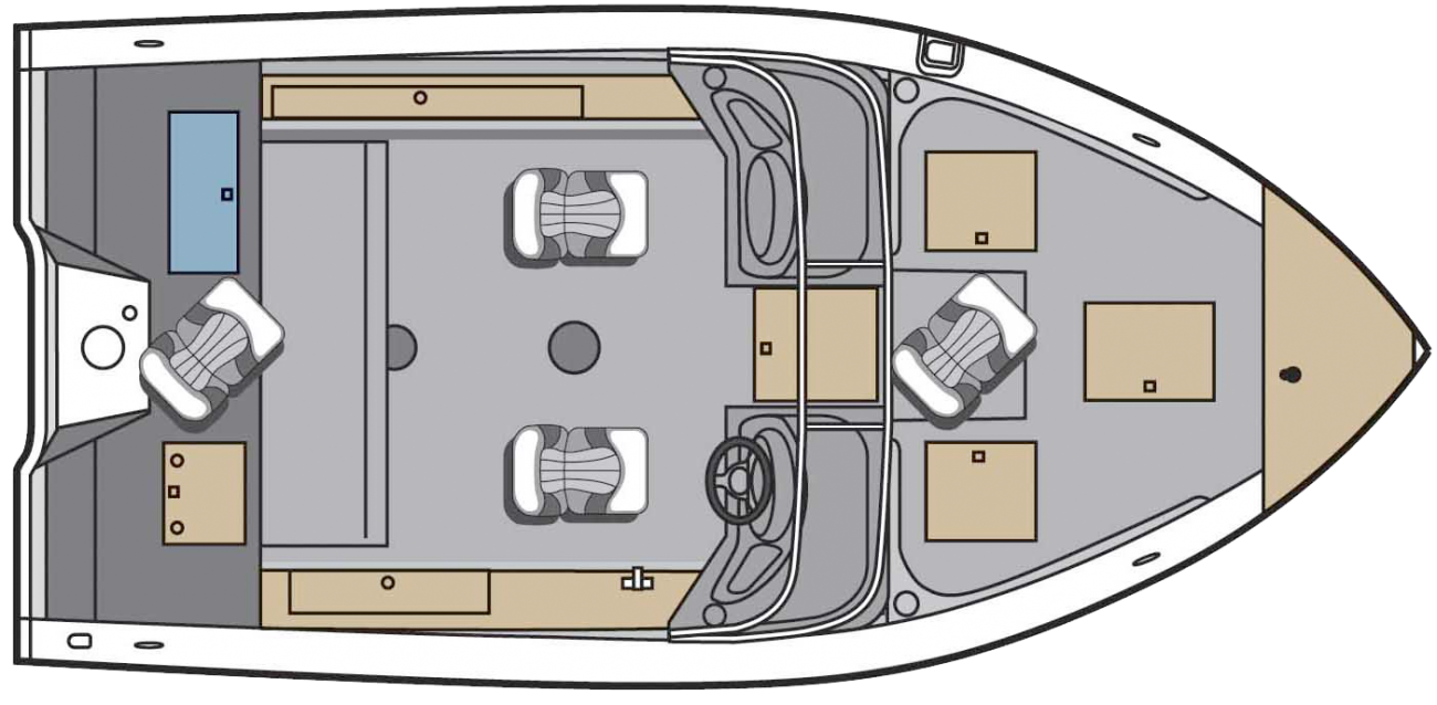 Small lightweight and, durable boats made of aluminum are most often used for freshwater fishing. They are generally very simple craft, featuring riveted or welded aluminum hulls and bench seating.