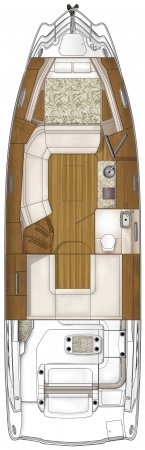 Floorplan Standard A 330 Signature is a Power and could be classed as a Cruiser, Express Cruiser, or, just an overall Great Boat!