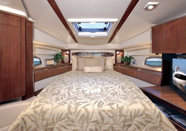 V Berth Cruisers are live aboard vessels that come in many configurations. Most common are express cruisers that have open cockpits. All have the amenities to overnight.